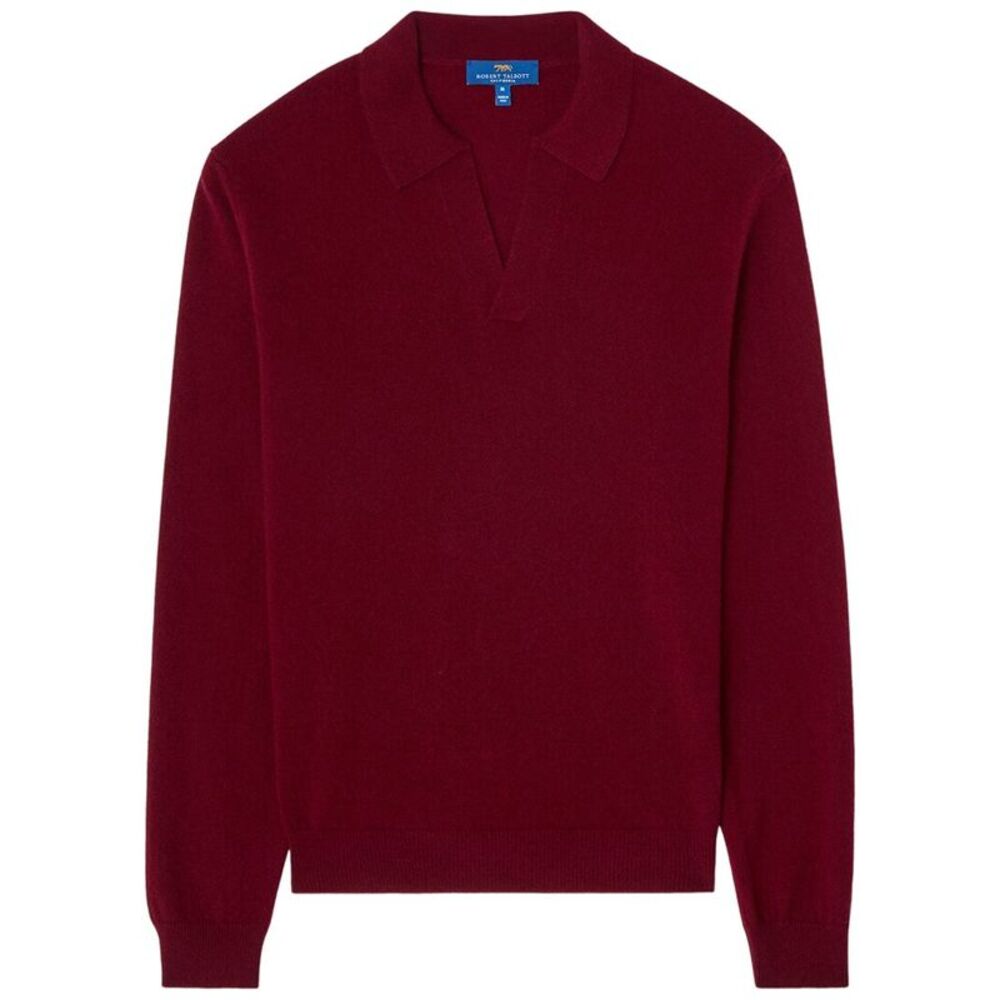 Robert Talbott Mens  100% Cashmere Parsons Johnny Collar Sweater